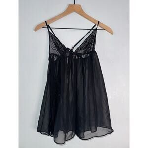 Victoria’s Secret Very Sexy black babydoll sheer teddy size small